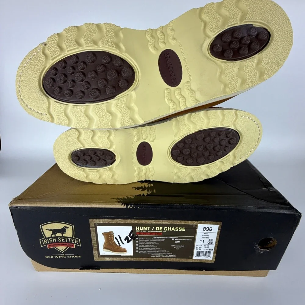 Irish Setter Wingshooter 896 Brown Leather Boots‎ Mens 11 E2 Waterproof 400g
